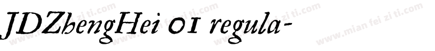 JDZhengHei 01 regula字体转换